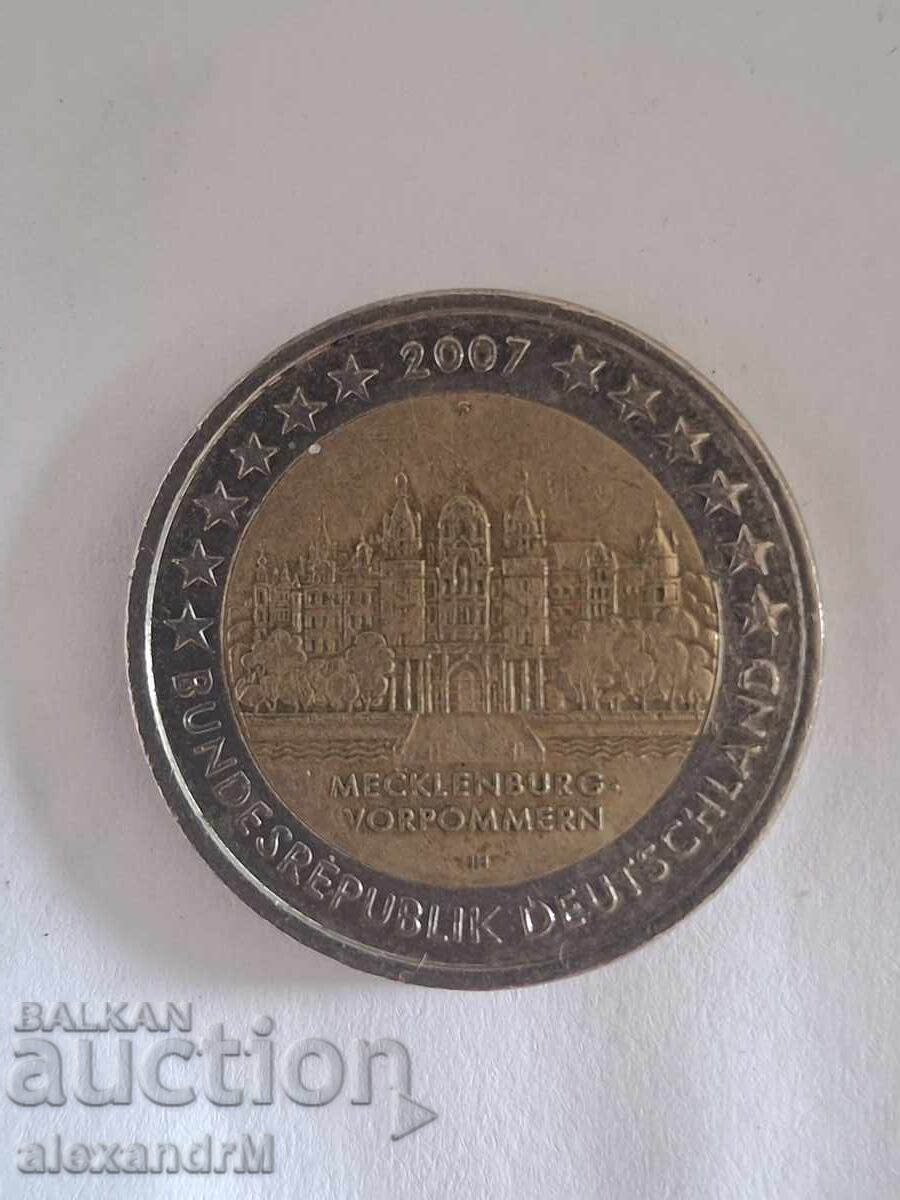 Γερμανία 2 ευρώ, 2007 Κάστρο Σβερίν, Μεκλεμβούργο