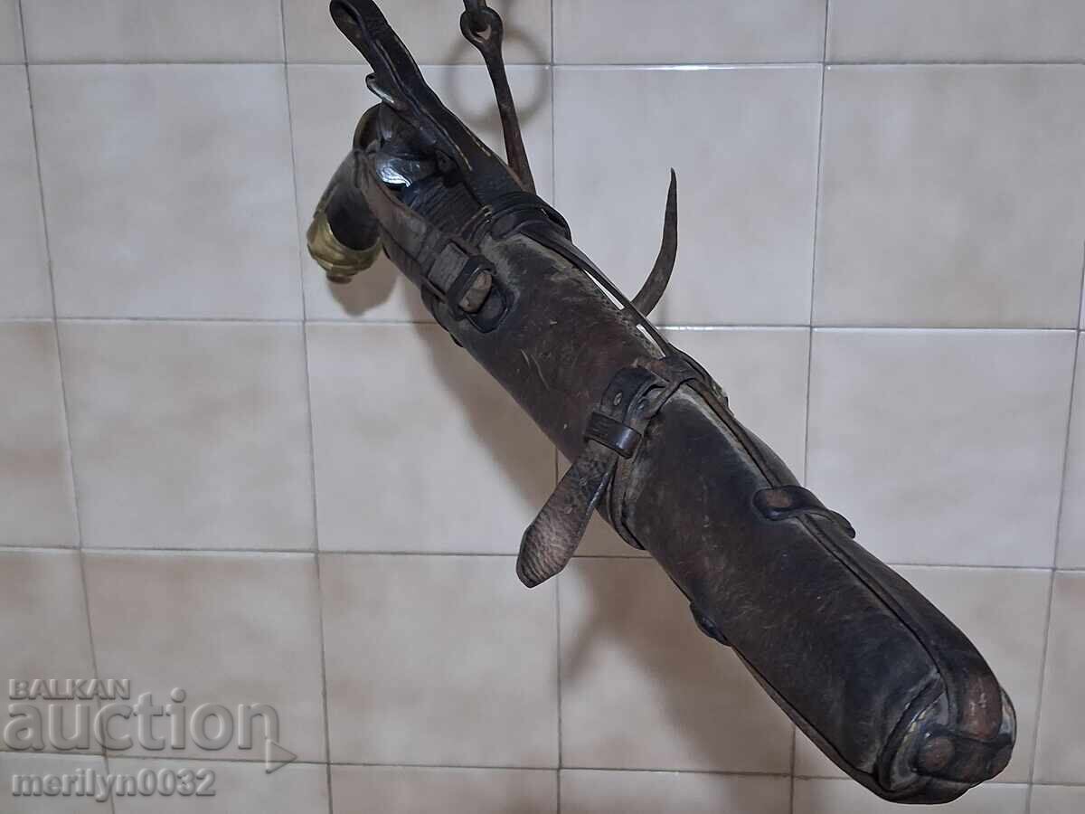 Θήκη για εμπροσθογεμές πιστόλι από σαμαροποιό, φυσιγγιοθήκη, ζώνη, θήκη μεταφοράς - 6