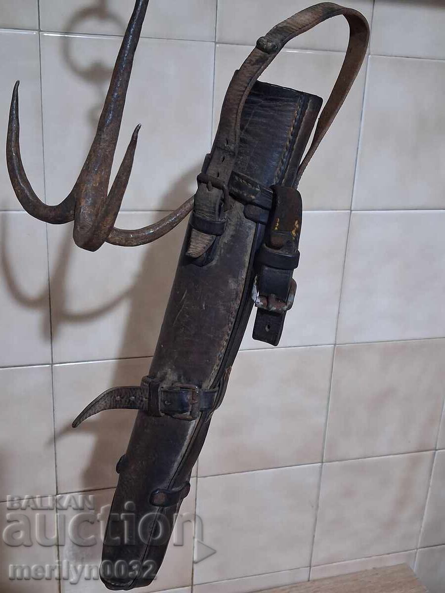 Θήκη για εμπροσθογεμές πιστόλι από σαμαροποιό, φυσιγγιοθήκη, ζώνη, θήκη μεταφοράς