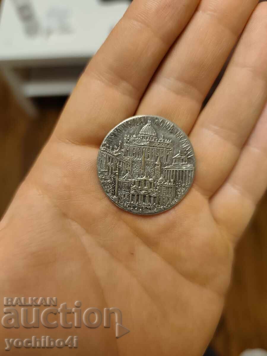 Θρησκευτικό καθολικό μετάλλιο επάργυρο με τιμή € 15.00 | 29.34 BGN