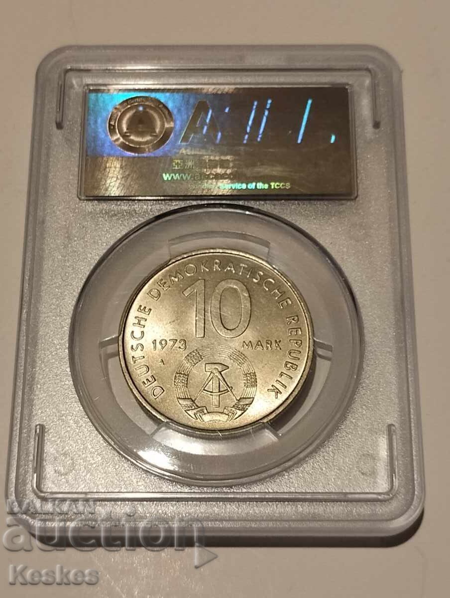 GDR (German Democratic Republic) 10 Marks 1973 - 5 GDR (German Democratic Republic) 10 Marks 1973 - 5