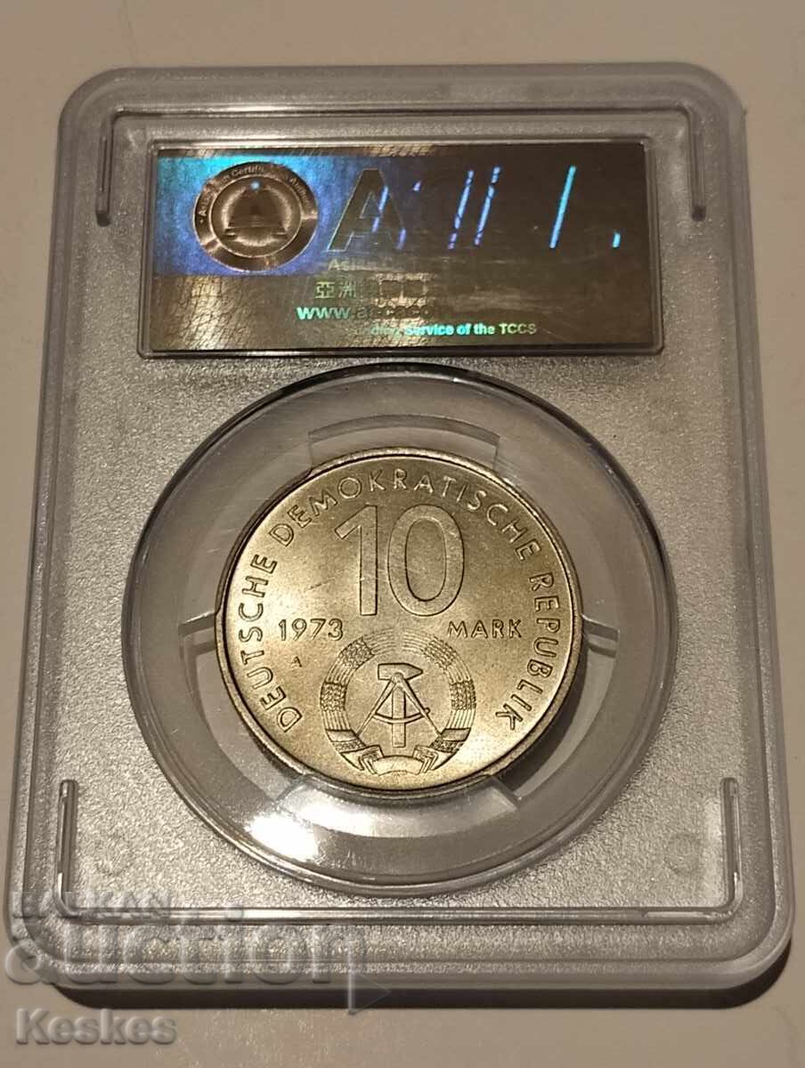 GDR (German Democratic Republic) 10 Marks 1973 - 6 GDR (German Democratic Republic) 10 Marks 1973 - 6