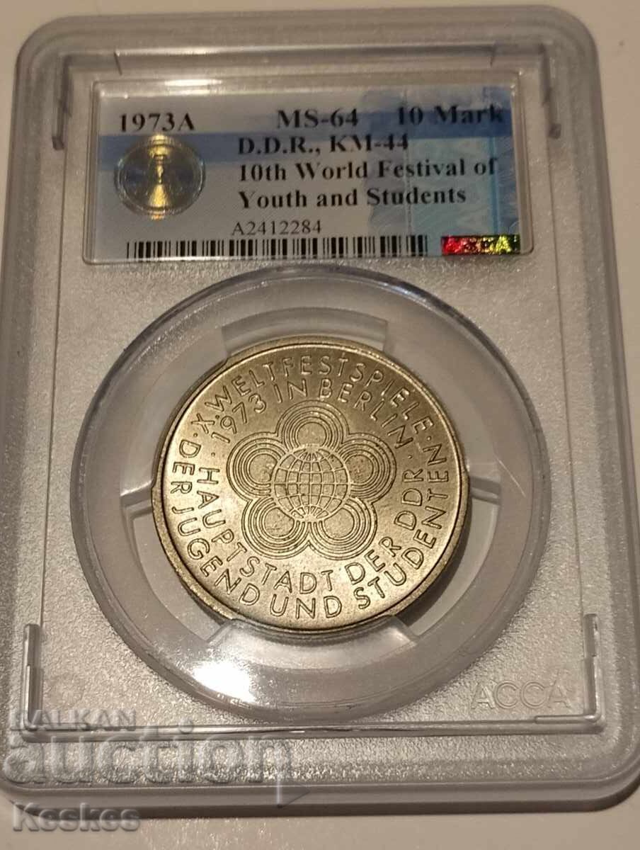 GDR (German Democratic Republic) 10 Marks 1973 GDR (German Democratic Republic) 10 Marks 1973