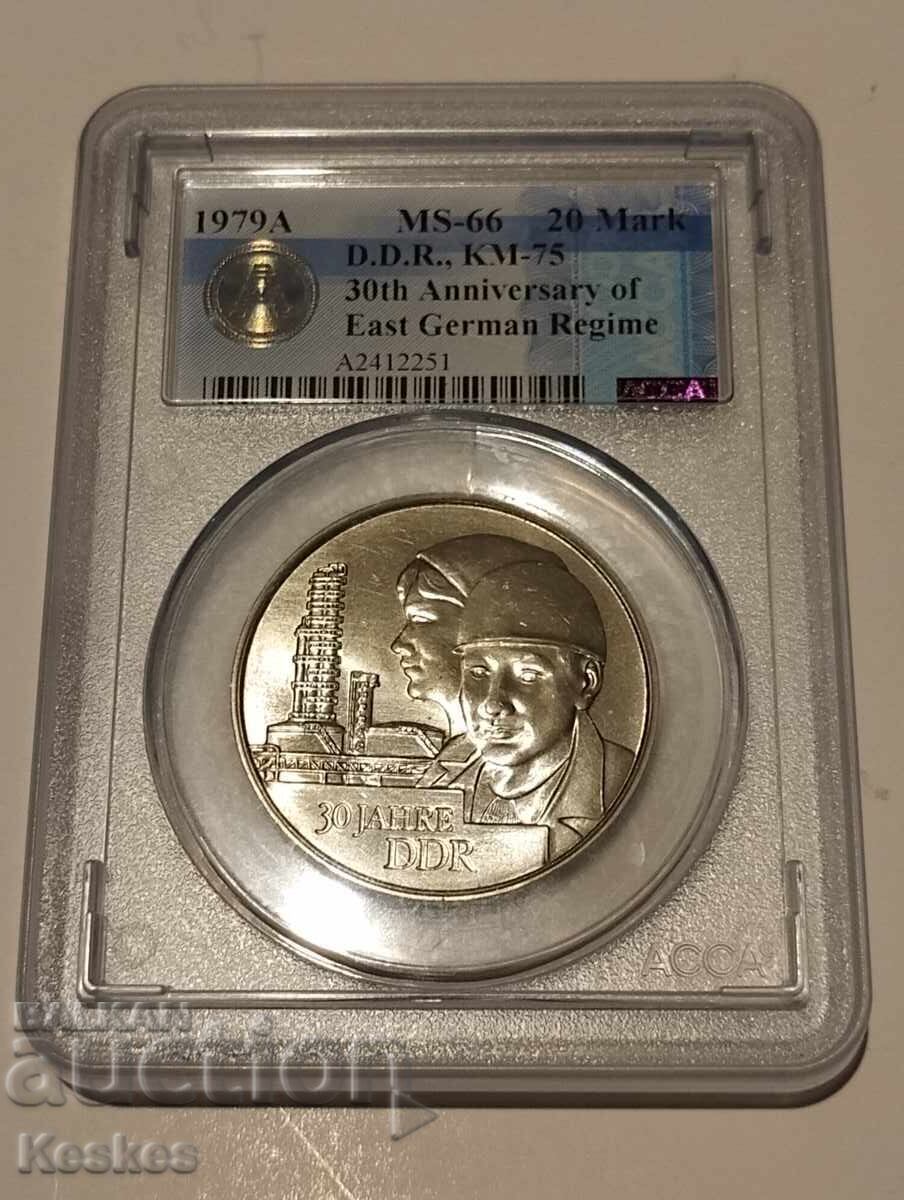 Auction GDR (German Democratic Republic) 20 Marks 1979 Auction GDR (German Democratic Republic) 20 Marks 1979