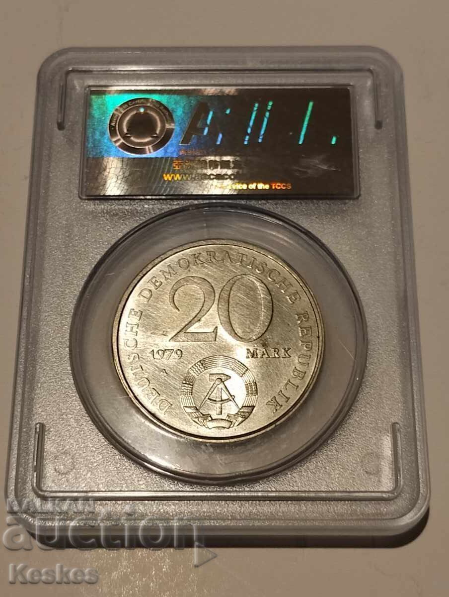 GDR (German Democratic Republic) 20 Marks 1979 - 7 GDR (German Democratic Republic) 20 Marks 1979 - 7