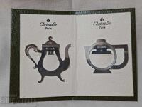 Semne de carte vintage argintate, marcaje pentru cărți - Christofle - Paris