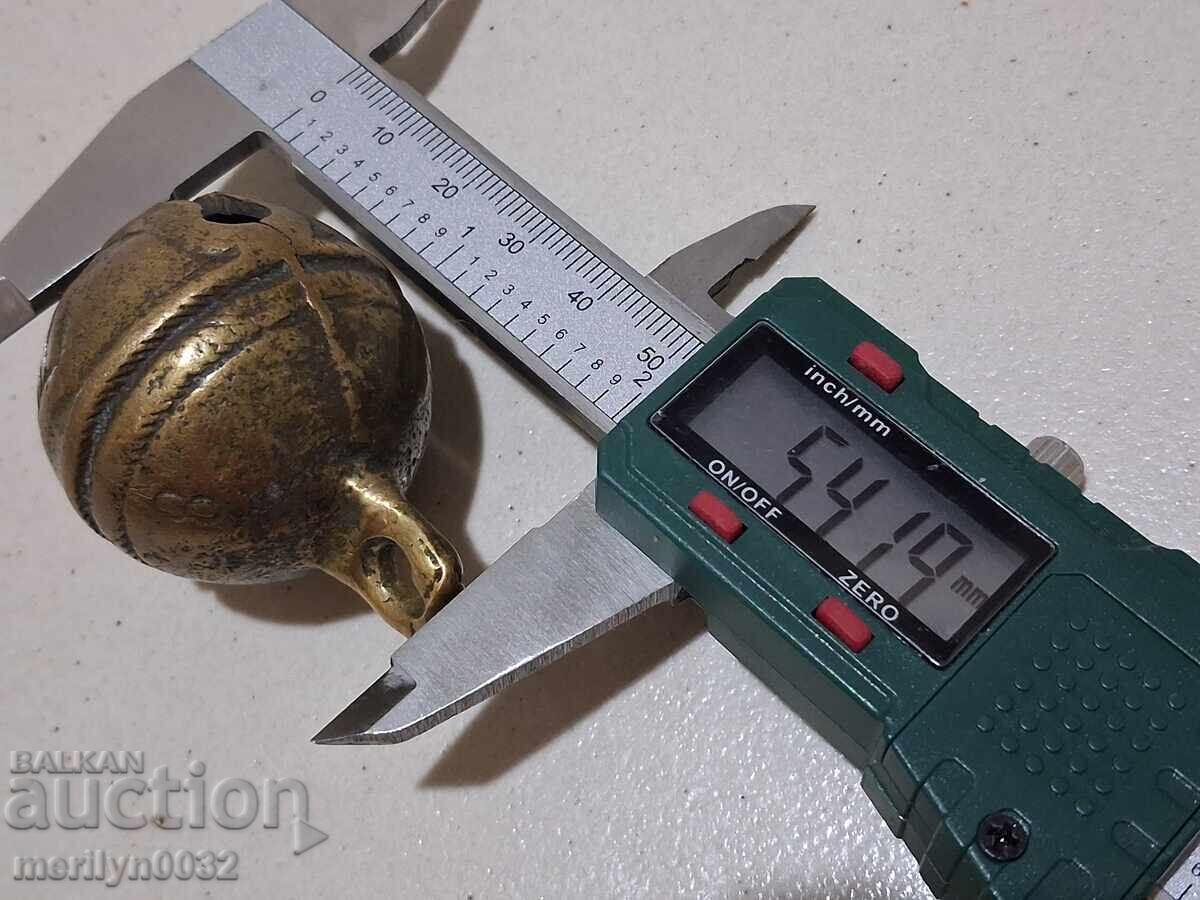 Clopot de căruță de cai tip „nucă” din bronz – secolul al XIX-lea - 5