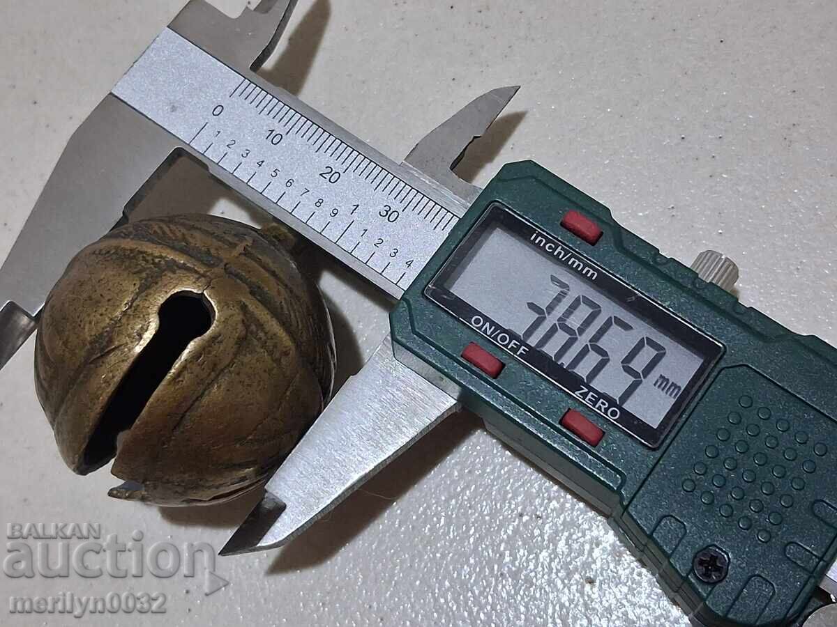 Clopot de căruță de cai tip „nucă” din bronz – secolul al XIX-lea - 6