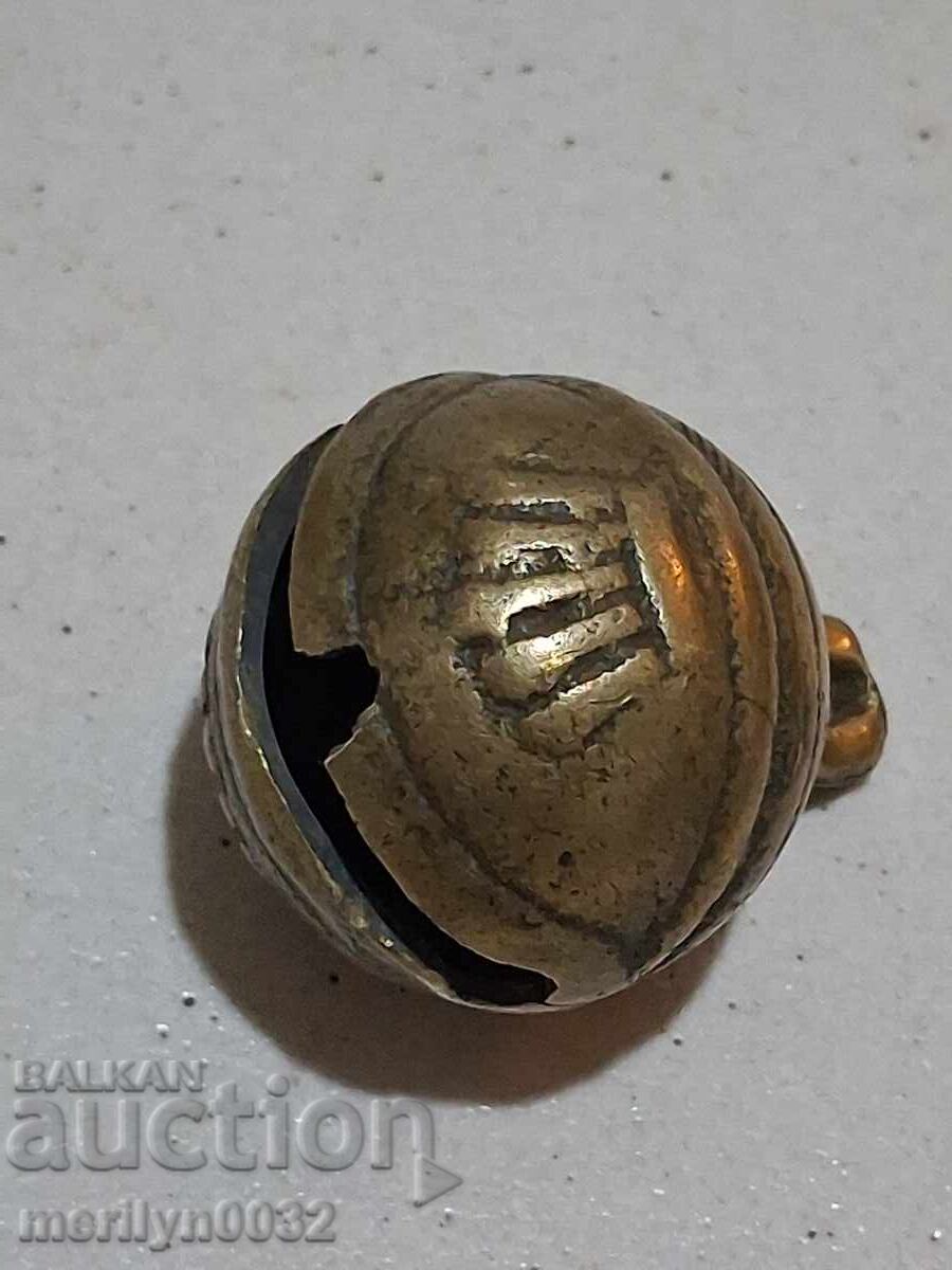 Clopot de căruță de cai tip „nucă” din bronz – secolul al XIX-lea - 7