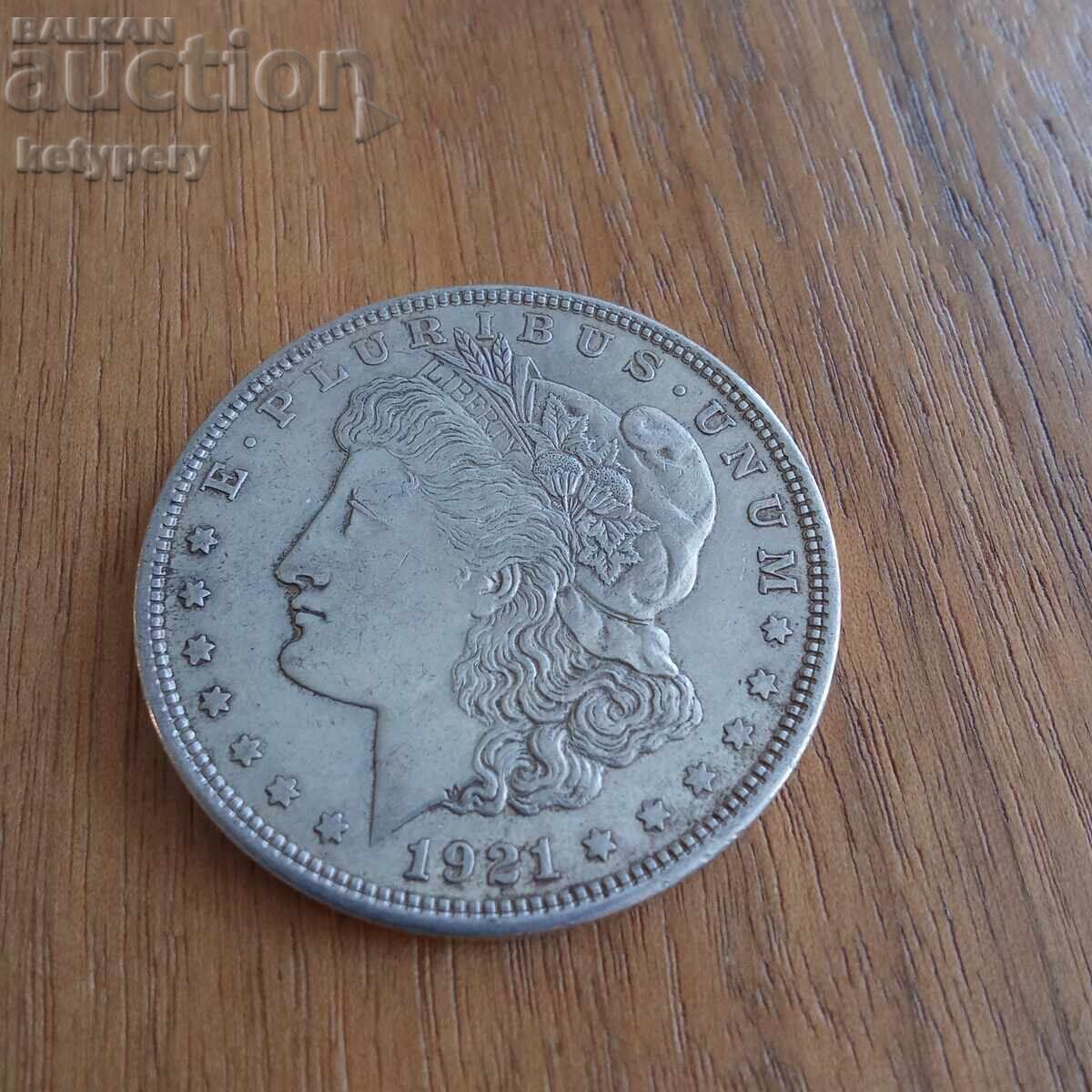 1 δολάριο ΗΠΑ 1921 - Morgan dollar με τιμή € 70.00 | 136.91 BGN 1 δολάριο ΗΠΑ 1921 - Morgan dollar με τιμή € 70.00 | 136.91 BGN