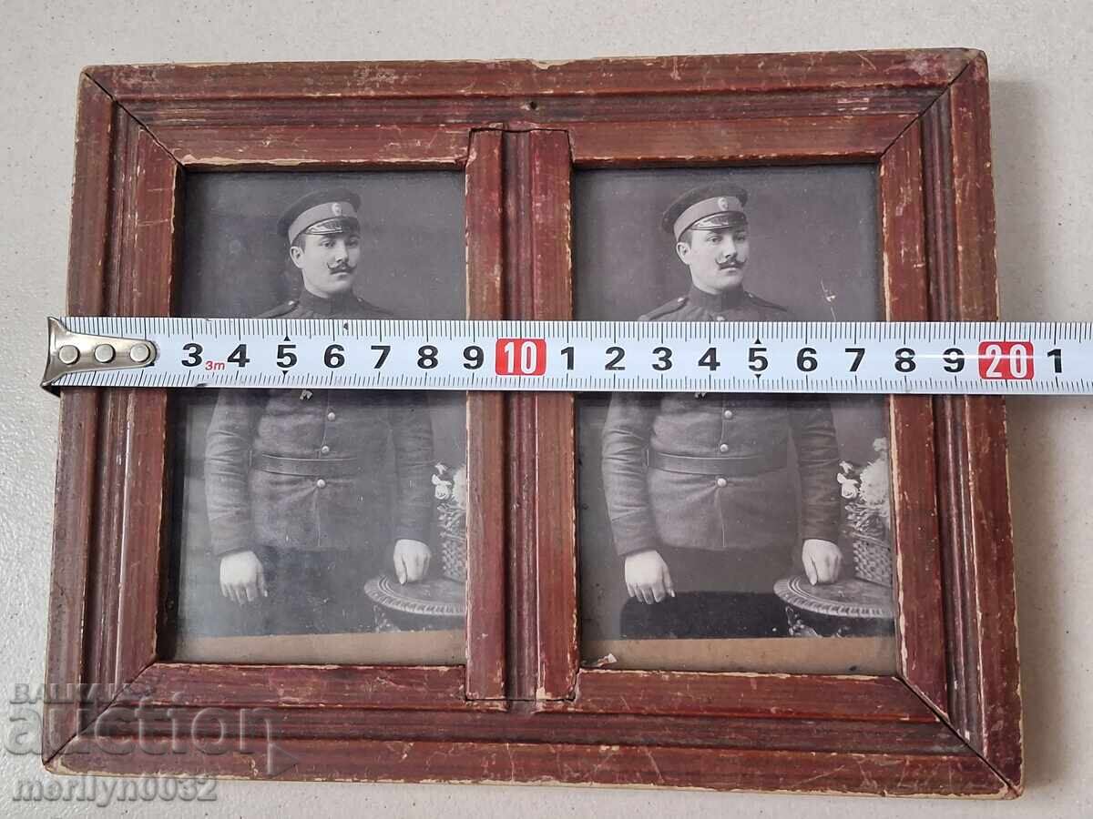 Livrarea Fotografie veche în ramă, fotografie, portret soldat în uniformă