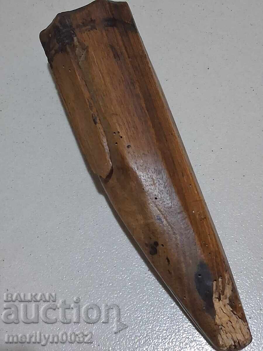 Old wooden sheath for a wooden tool with price € 35.68 | 69.78 BGN