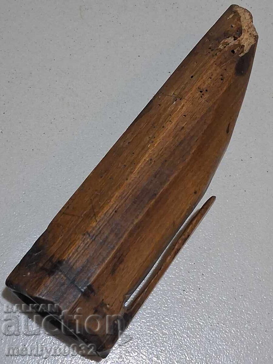 Old wooden sheath for a wooden tool