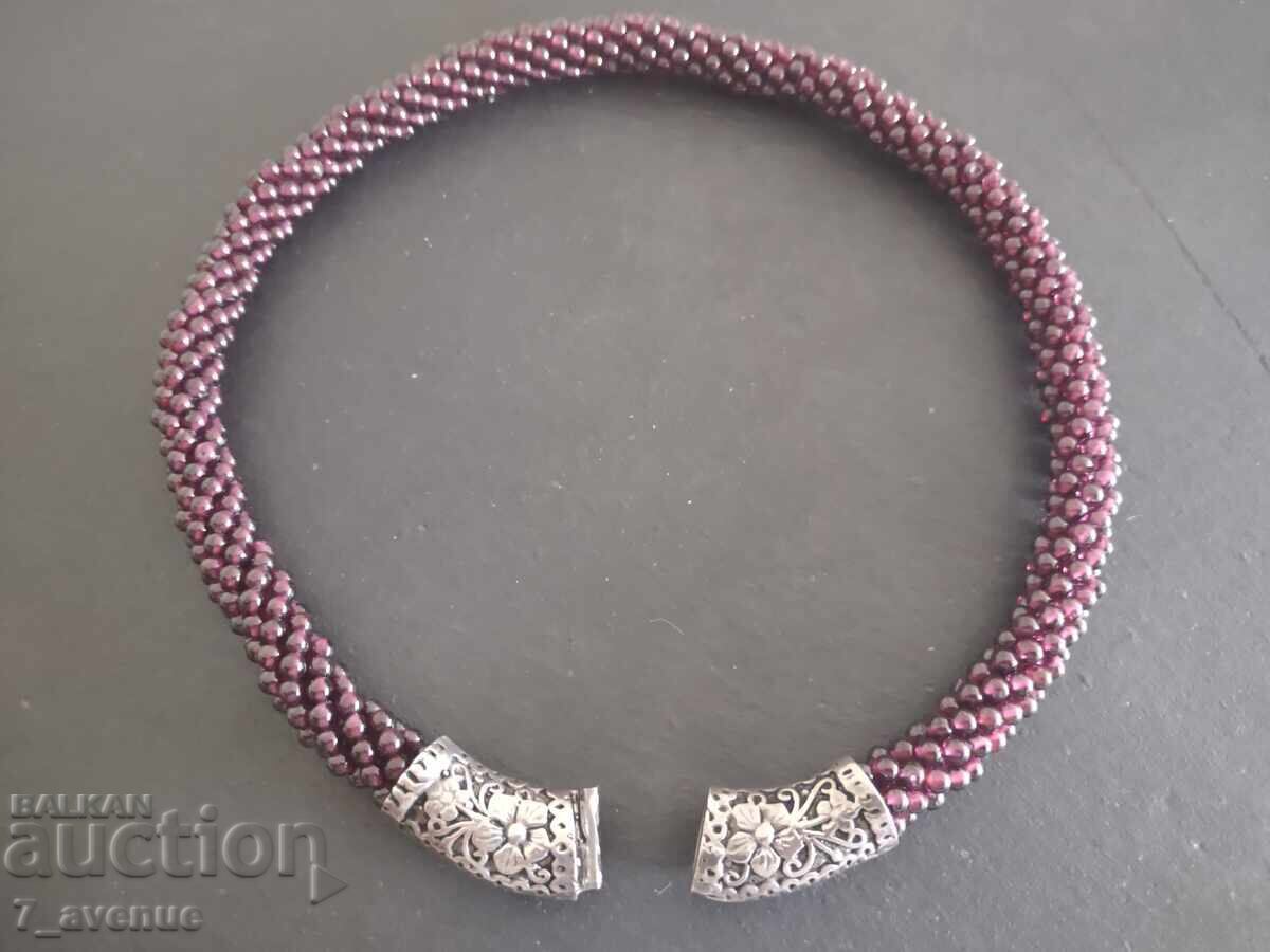 COLIER GHERDAN bijuterie argint 925 și piatră naturală: Granat - 5