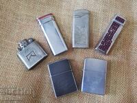 Lot brichete vechi pe gaz și benzină, brichetă Zippo, Zippo
