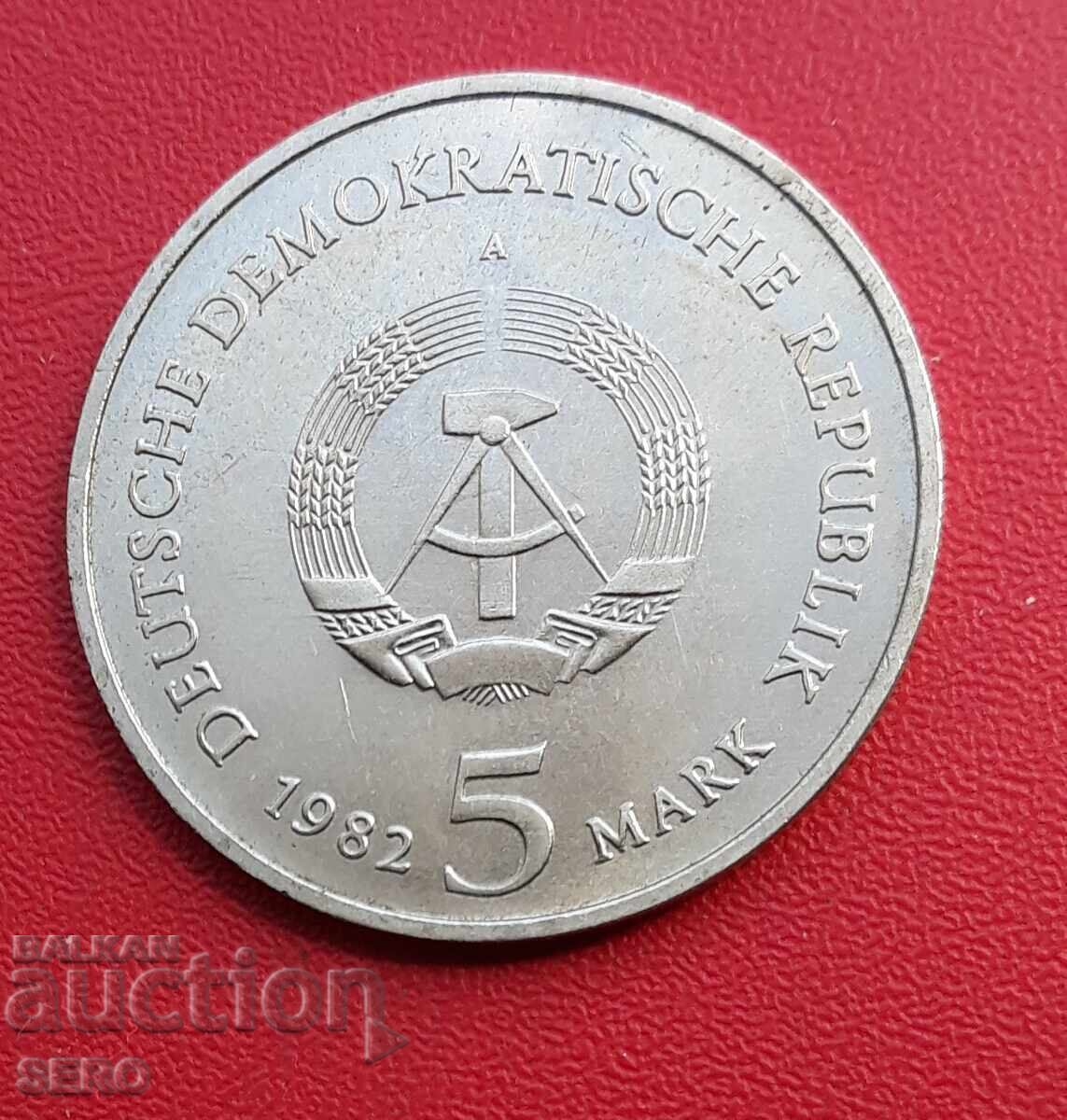 Γερμανία-ΛΔΓ-5 μάρκα 1982-Κάστρο Βάρτμπουργκ στη Σαξονία-Άιζεναχ με τιμή € 6.01 | 11.75 BGN