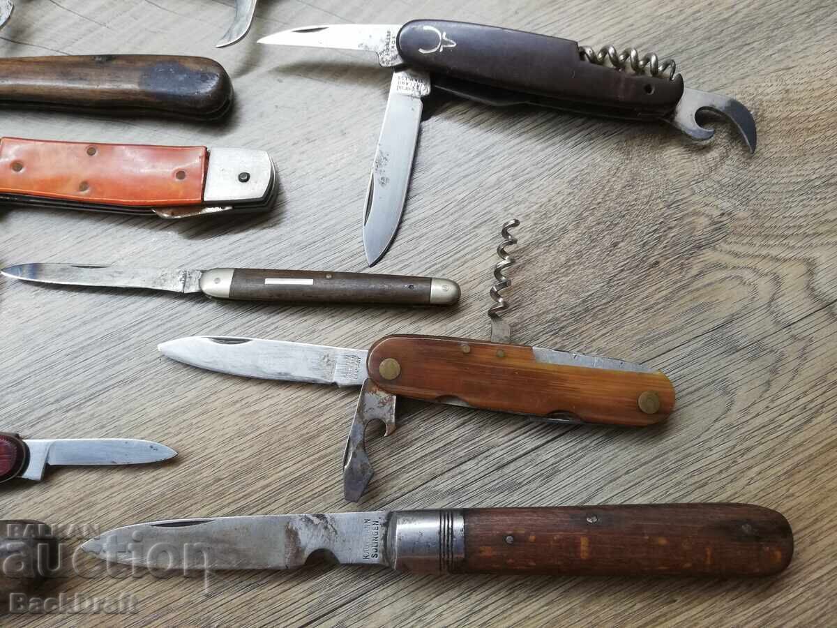 Livrarea Lot de cuțite de buzunar pliabile vechi, cuțit, lamă, briceaguri