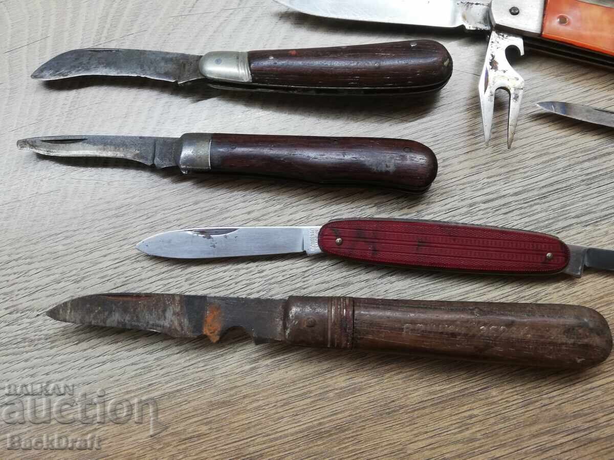 Lot de cuțite de buzunar pliabile vechi, cuțit, lamă, briceaguri - 5