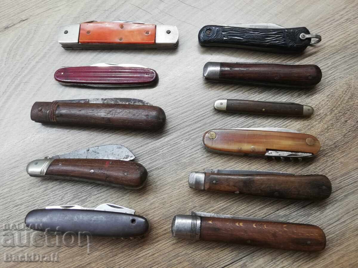 Lot de cuțite de buzunar pliabile vechi, cuțit, lamă, briceaguri - 6