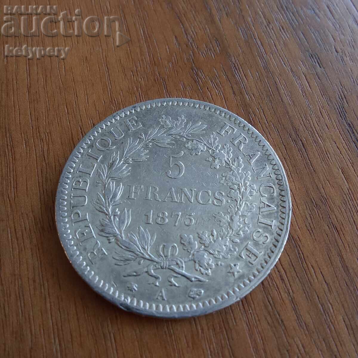 5 franci 1875 Franța 5 franci 1875 Franța