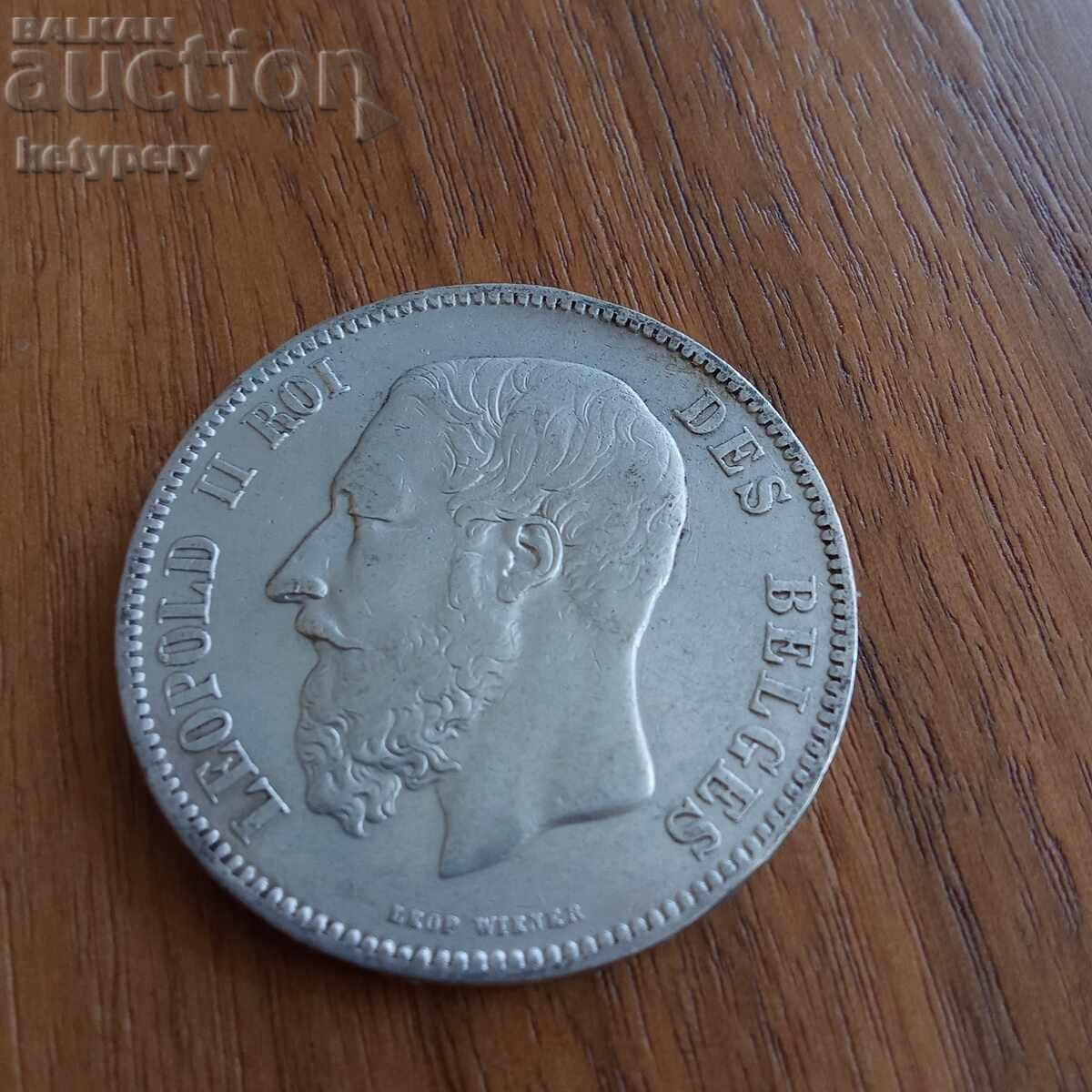 5 franci 1869 Belgia cu preț € 75.00 | 146.69 BGN