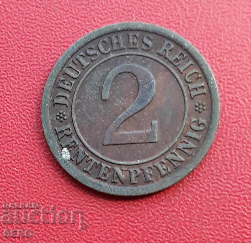 Germania-2 pfennig 1923 A-Berlin-an rar Germania-2 pfennig 1923 A-Berlin-an rar