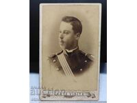 1893, BUTGAS, FOTOGRAFIE REGALĂ PE CARTON - ofițer, FOTO-Y.KOKINOS