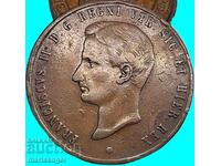 10 Торнези 1859 Италия 31г кралство 2 Сицилии Фердинанд