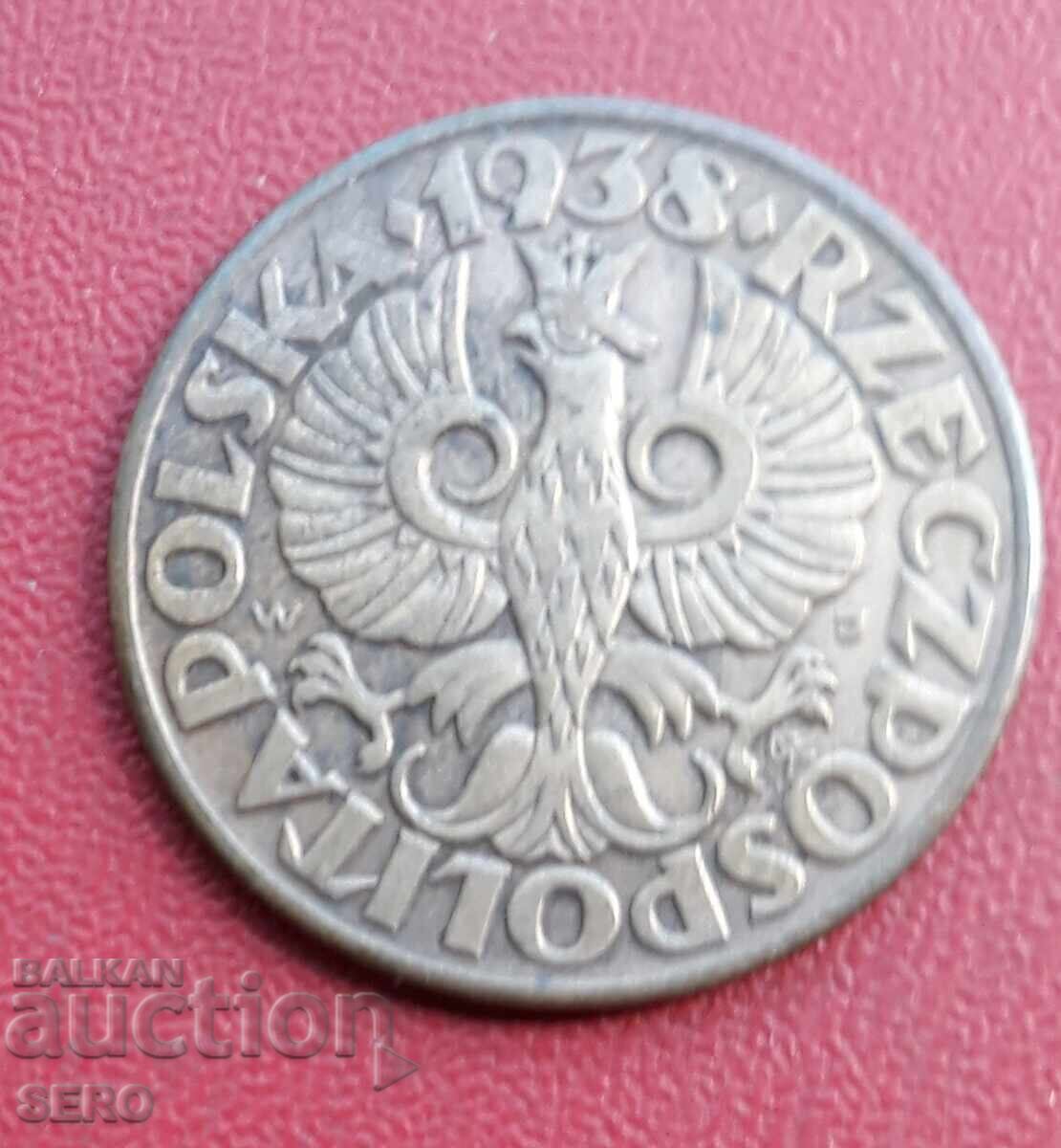Poland-5 groszy 1938 with price € 0.61 | 1.19 BGN