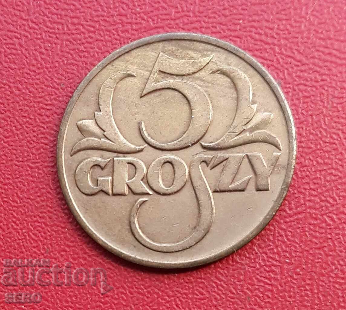 Poland-5 groszy 1938