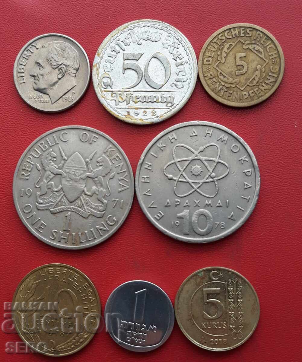 Mixed lot of 8 coins