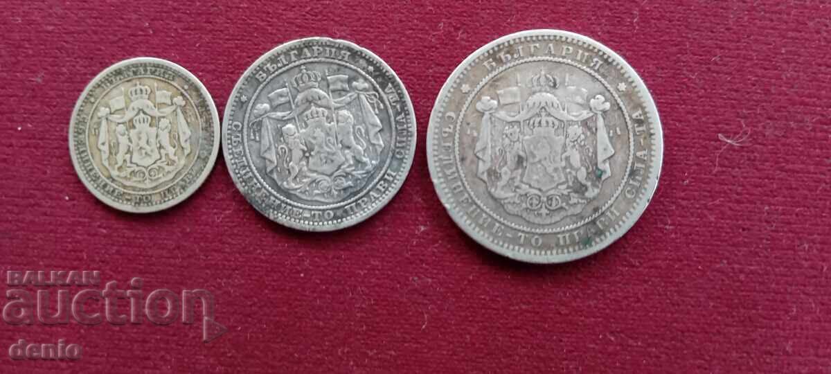 Сребърни монети,50ст,1,2лв,1882г,Фердинанд с цена € 250.00 | 488.96 лв.