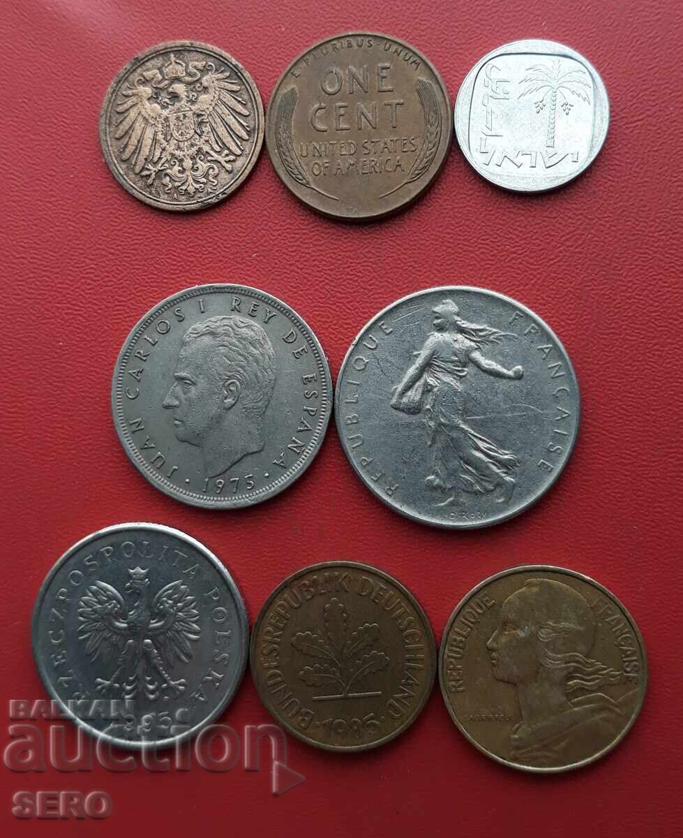 Mixed lot of 8 coins with price € 0.51 | 1.00 BGN