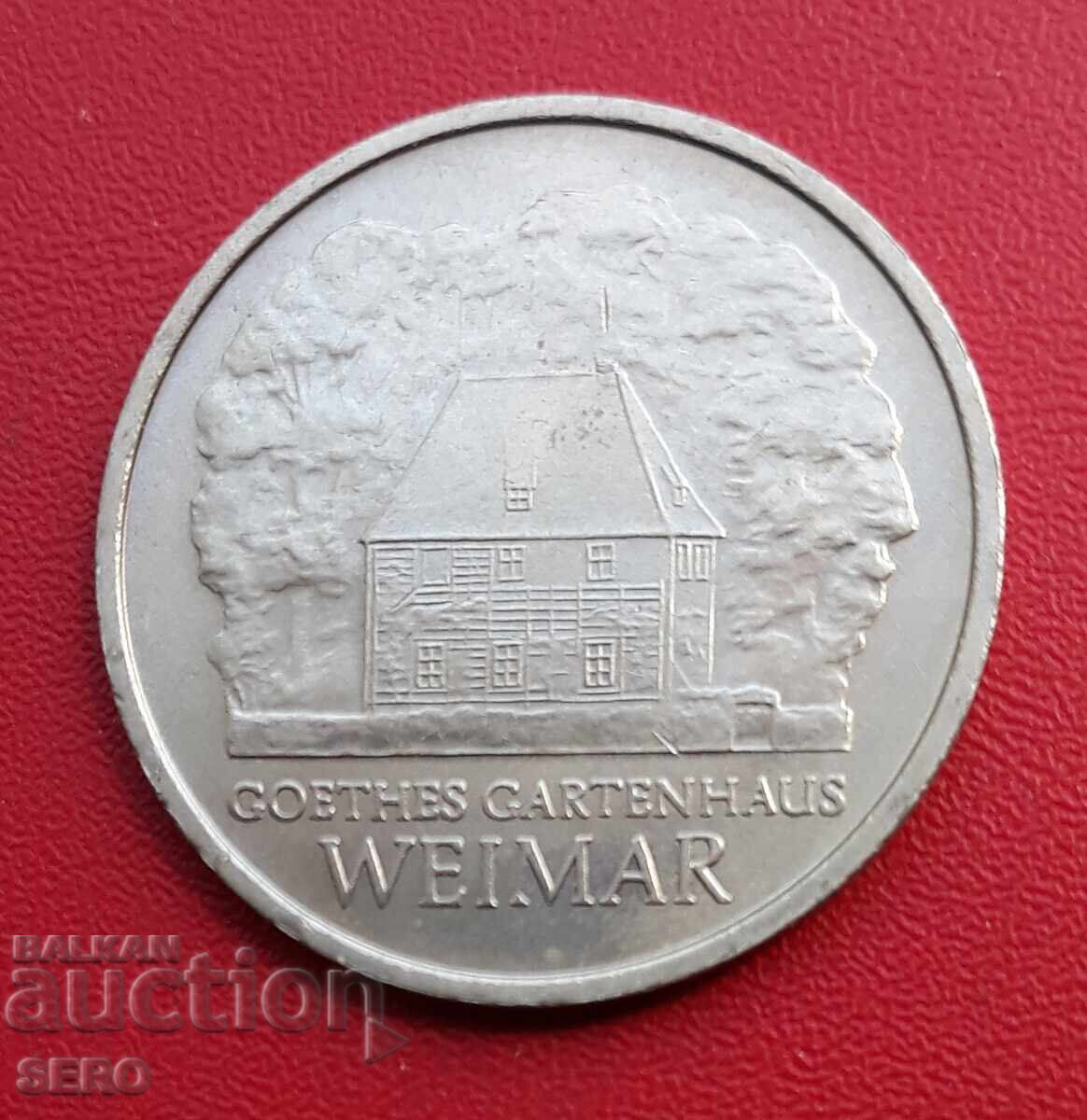 Germania-RDG-5 mărci 1982-Weimar-Casa lui Goethe