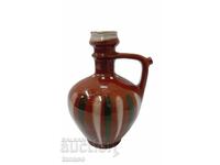 Veche cană din ceramică lucrată manual, ploscă (12.2)