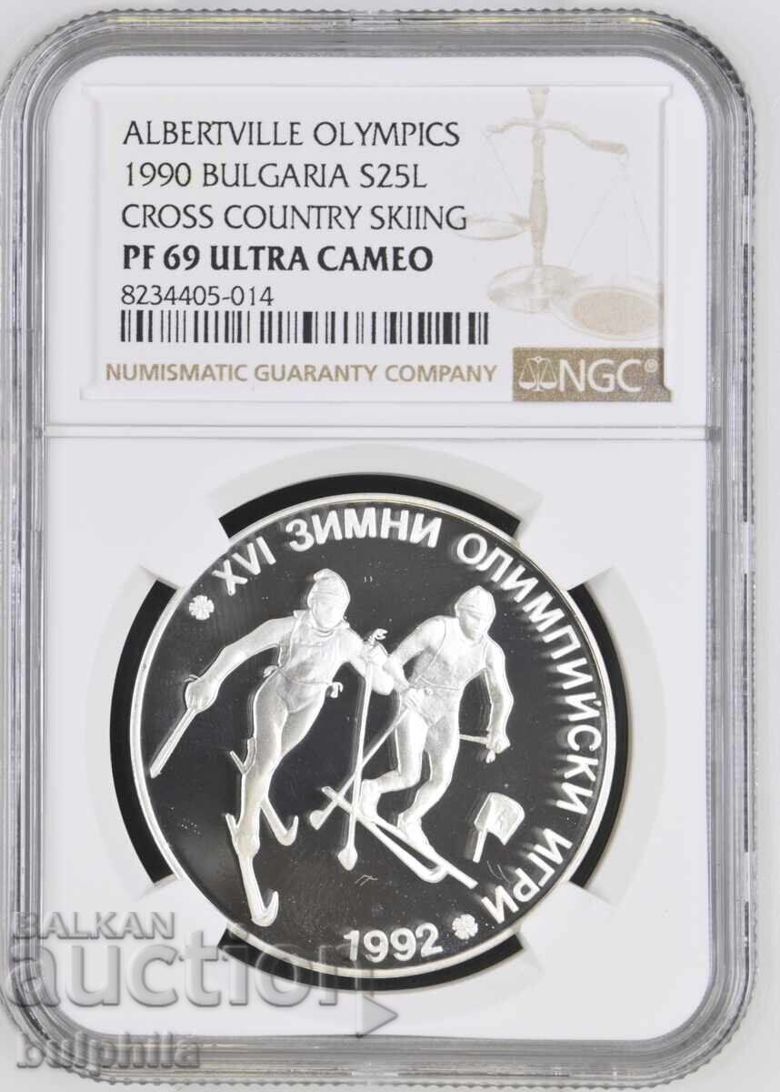25 leva 1990 Schi fond. NGC PF 69 Ultra Cameo. Grad de top! 25 leva 1990 Schi fond. NGC PF 69 Ultra Cameo. Grad de top!