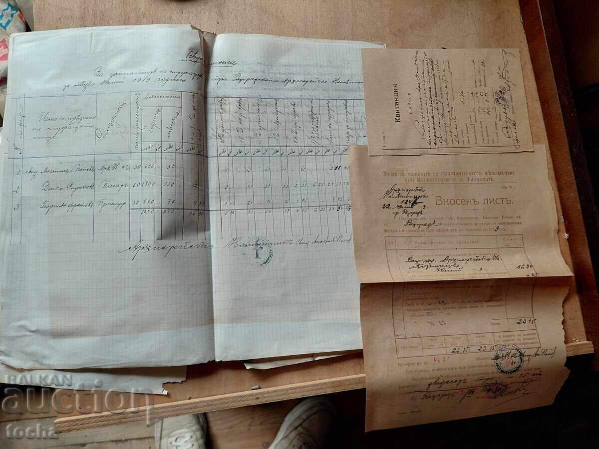 Livrarea documente vechi, ștampile, timbre, lot de 6
