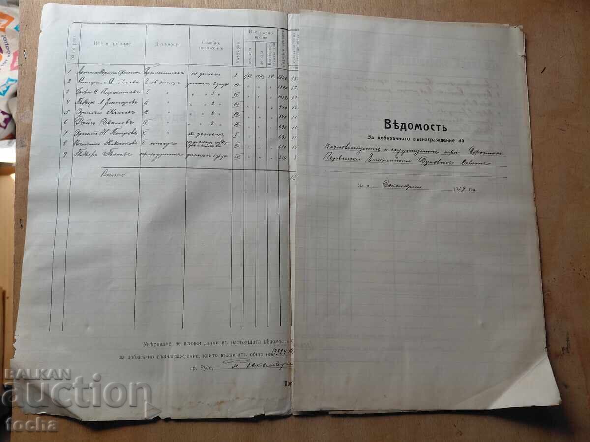 documente vechi, ștampile, timbre, lotul 7 cu preț € 3.00 | 5.87 BGN