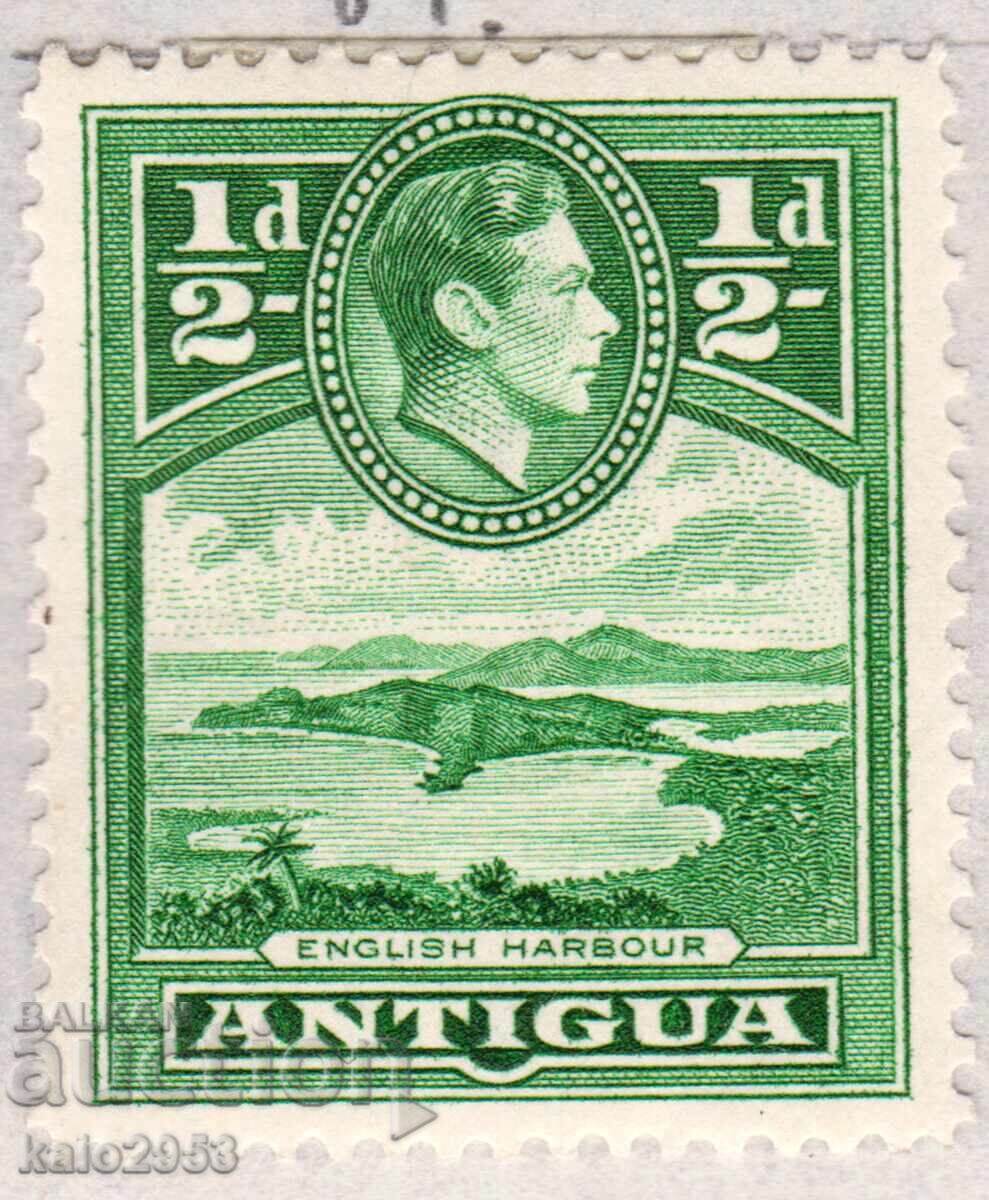 GB/Antigua-1938-Definitives-Views+KGVI medallion, MLH