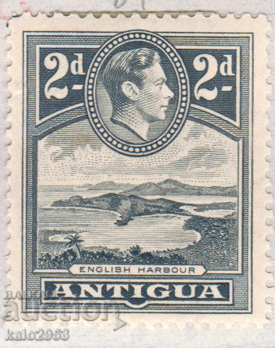 GB/Antigua-1938-Definitives-Views+KGVI medallion, MLH