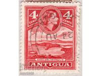 GB/Antigua-1953-Definitive-Vederi+medalion QE II, ștampilat
