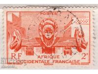 Africa Occidentală Franceză-1947-Uzuale-fântână în Sudan, ștampilat