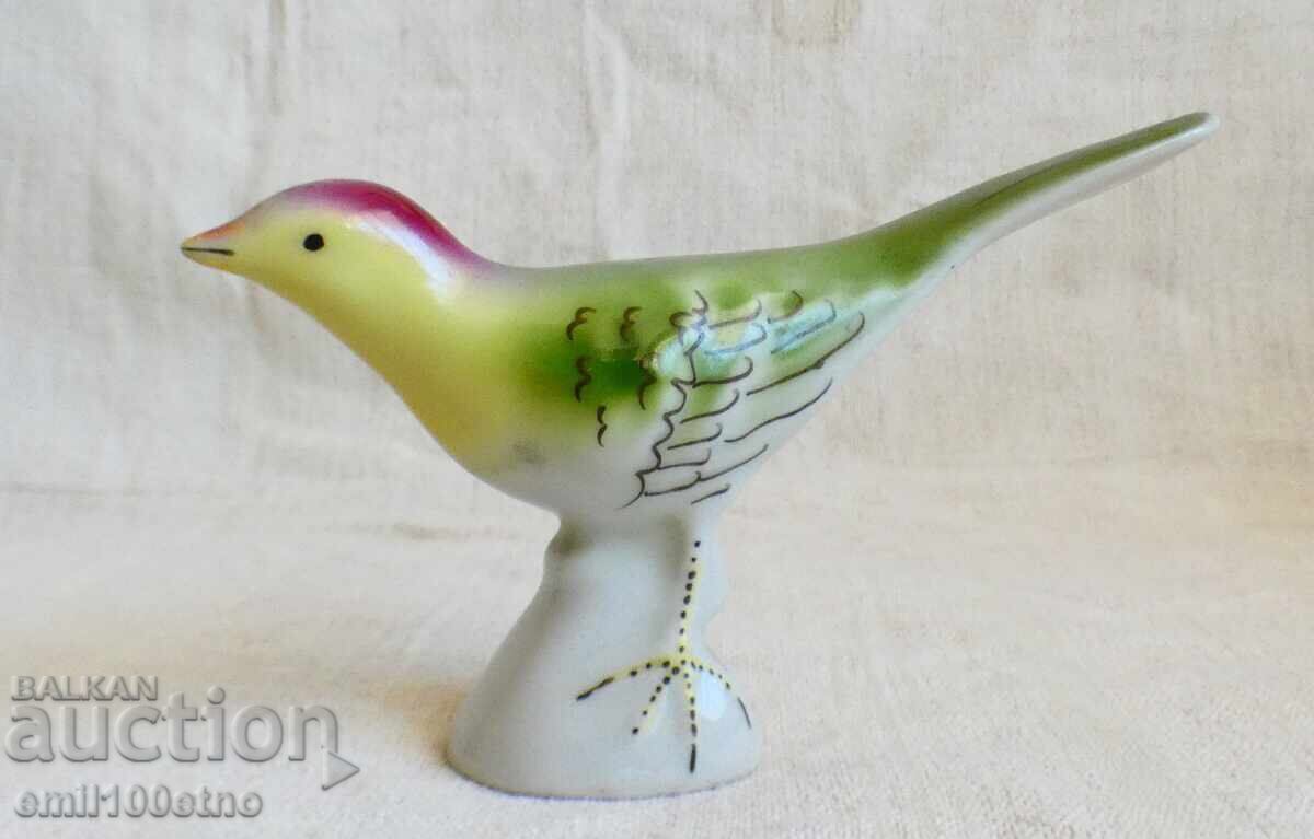 Nightingale bird figurine vintage Bulgarian porcelain
