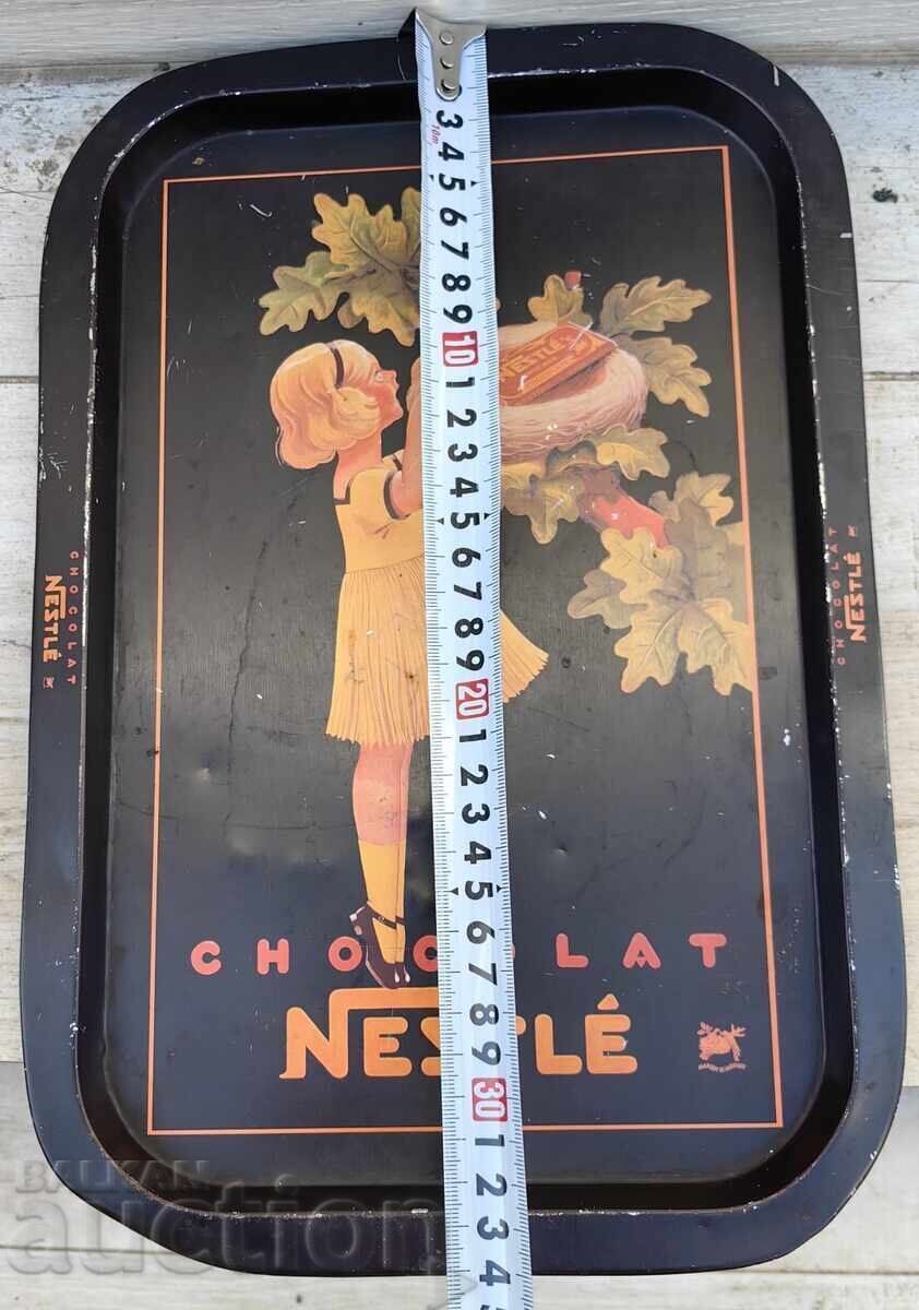 Licitație TAVĂ METALICĂ VECHE NESTLE NESTLE CHOCOLAT Licitație TAVĂ METALICĂ VECHE NESTLE NESTLE CHOCOLAT