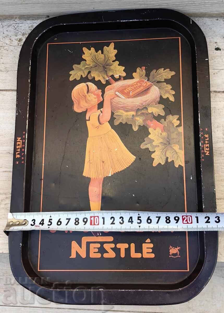 Livrarea TAVĂ METALICĂ VECHE NESTLE NESTLE CHOCOLAT Livrarea TAVĂ METALICĂ VECHE NESTLE NESTLE CHOCOLAT