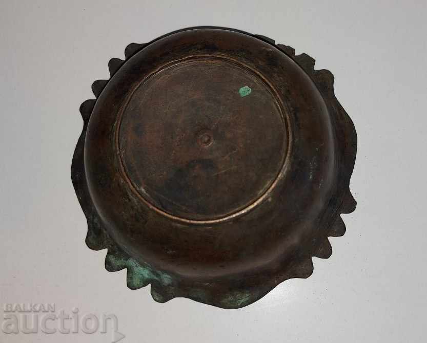 19th Century Rare Ottoman Copper Bowl Cup Dish - 7