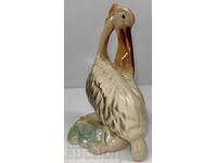 FIGURINĂ DIN PORȚELAN PASĂRE PELICAN STARE BUNĂ