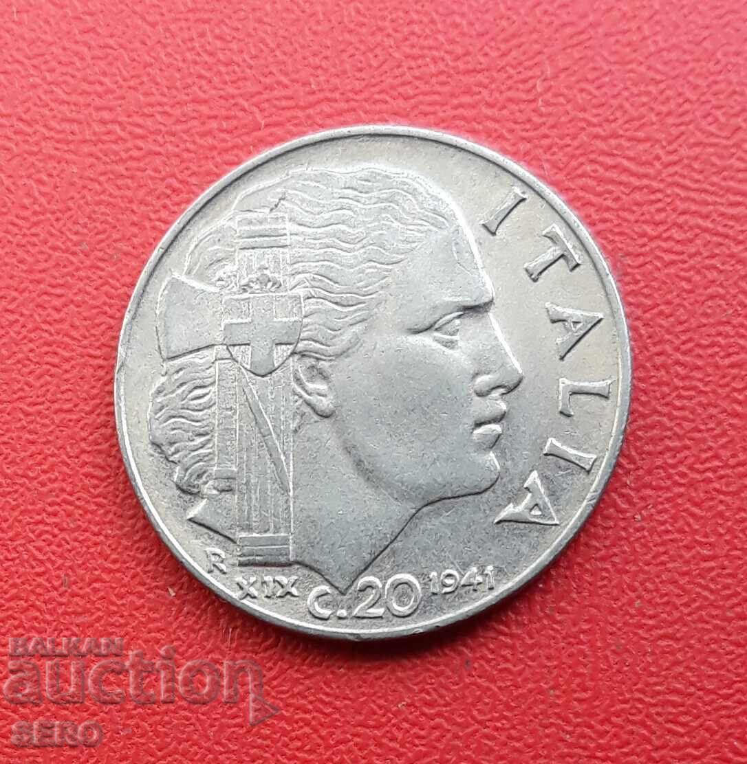 Italy-20 cents 1941/yr. XIX/