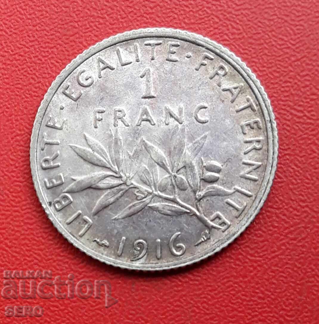 Franța-1 franc 1916-argint