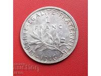Franța-1 franc 1916-argint